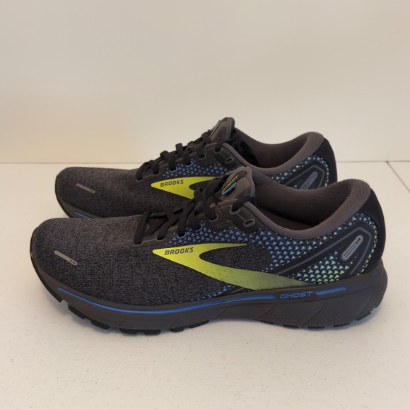 Brooks Ghost 14 Gray Green Black 1103691D069 Men's Size 10.5 - Picture 4 of 8